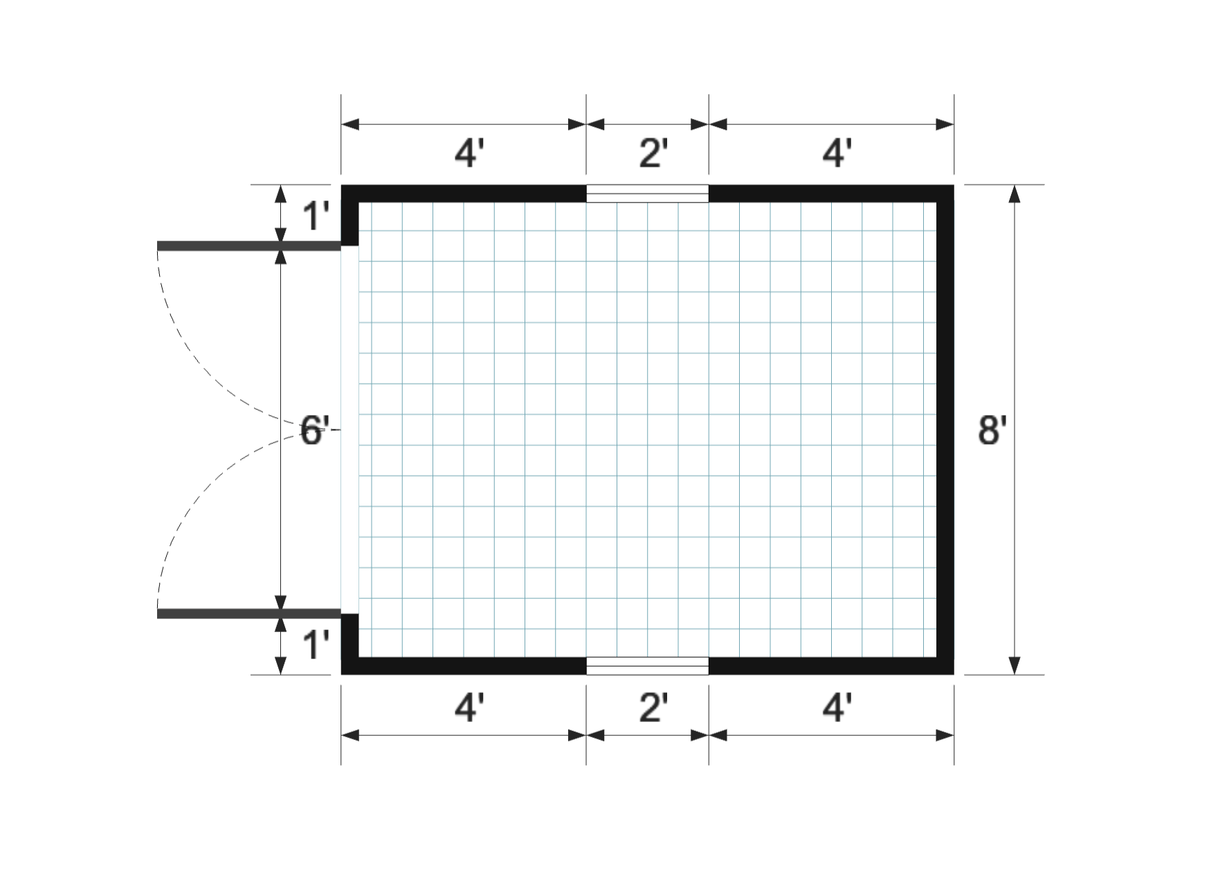 Standard 8×10 floor plan