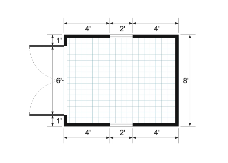 Standard 8×10 floor plan