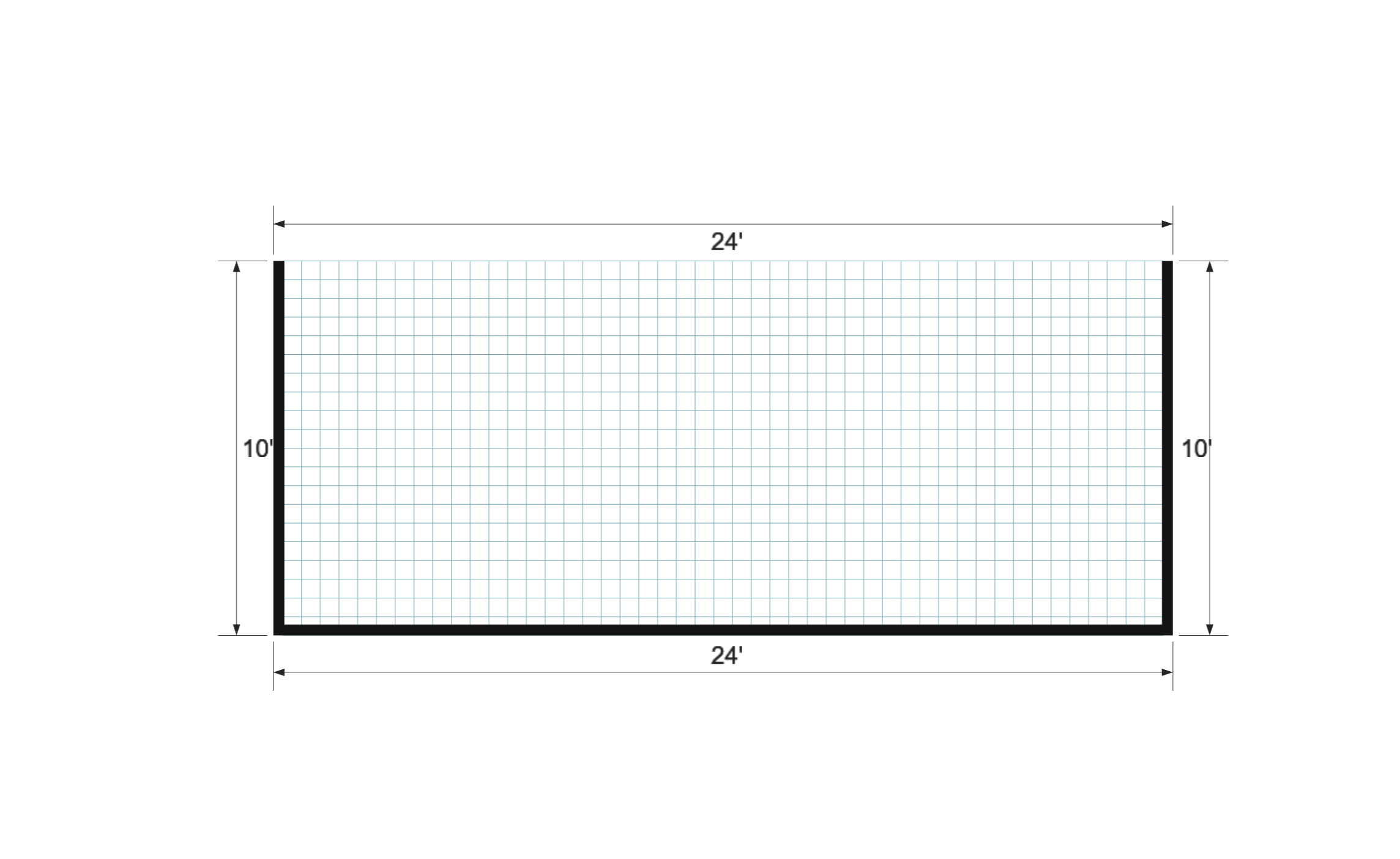 Standard Animal Shelter 10×24 floor plan