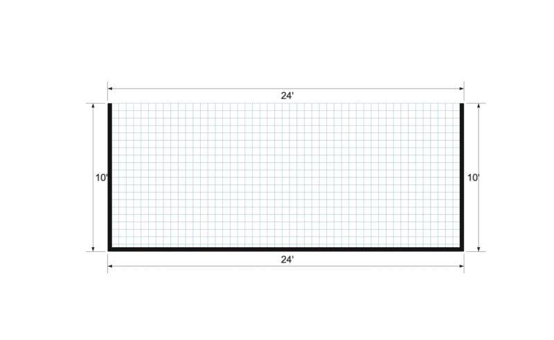 Standard Animal Shelter 10×24 floor plan