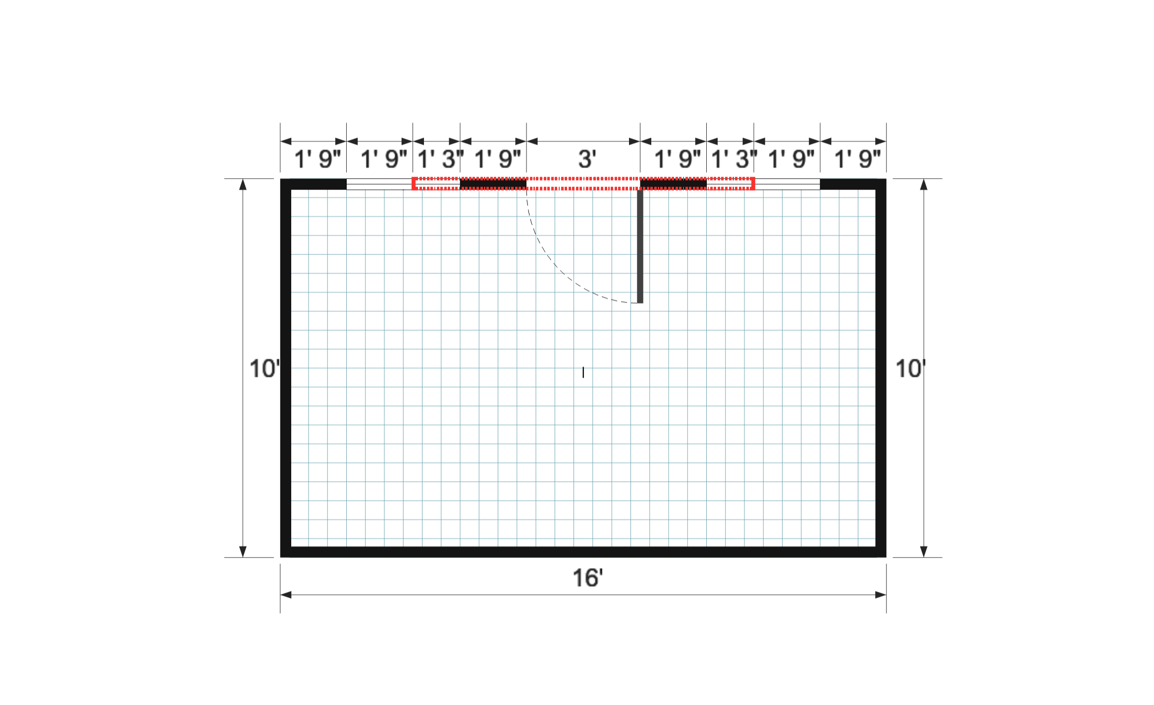 Dormer Gable 10×16 floor plan