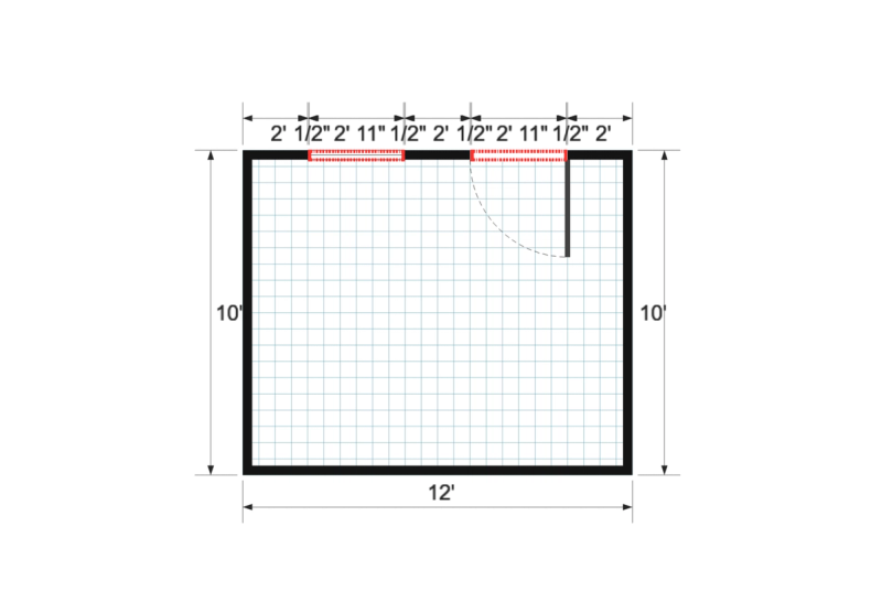 Studio 10×12 floor plan