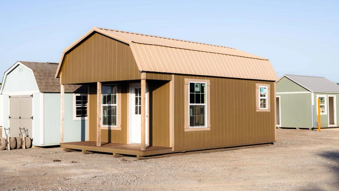 14x24 Lofted Cabin Shell — exterior