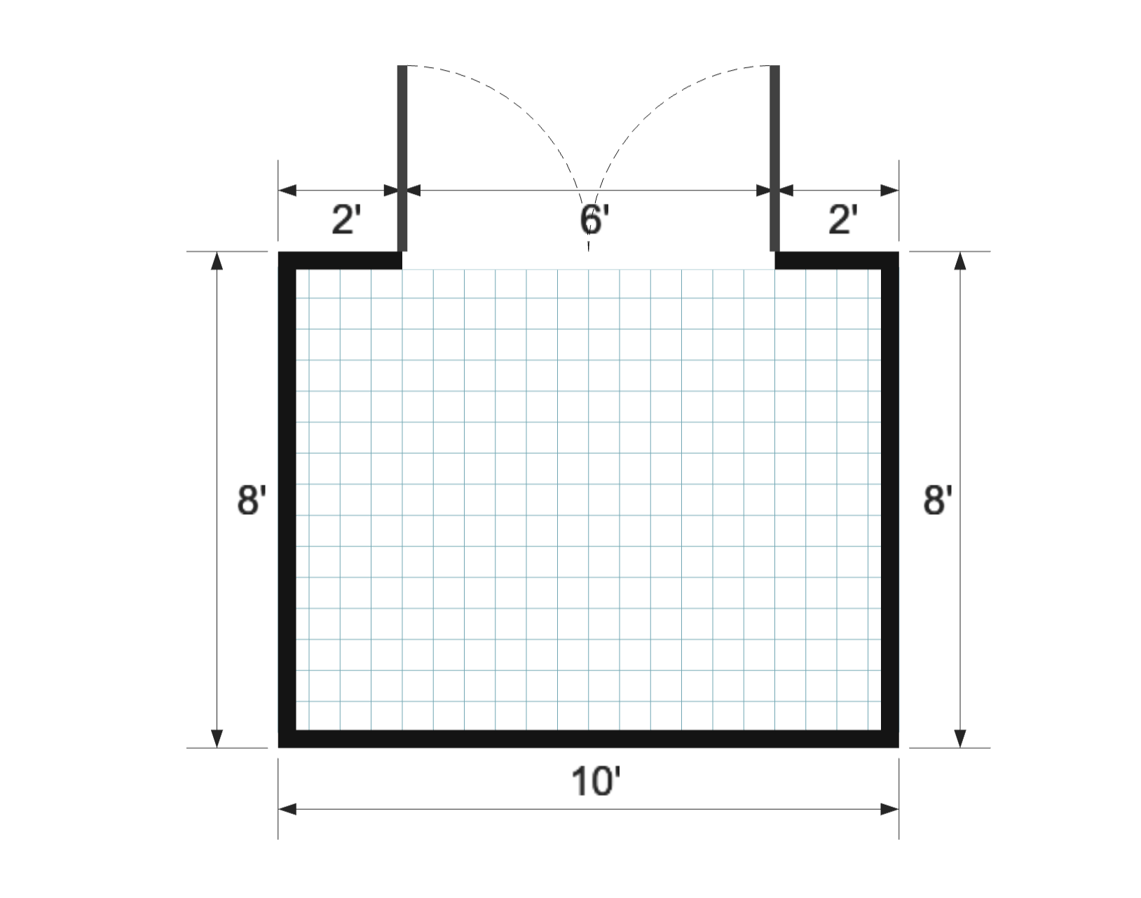 Lean-to 8×10 floor plan