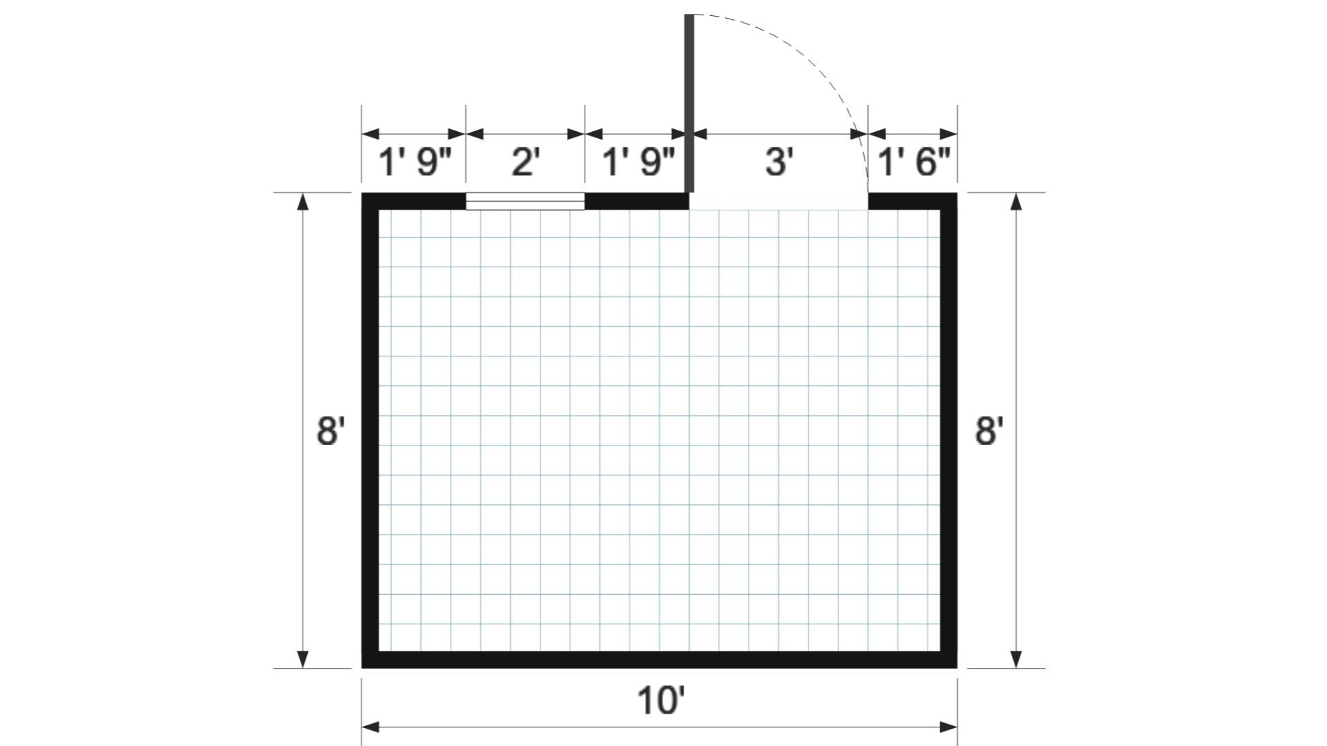 Floor plan for 8x10 Value Shed