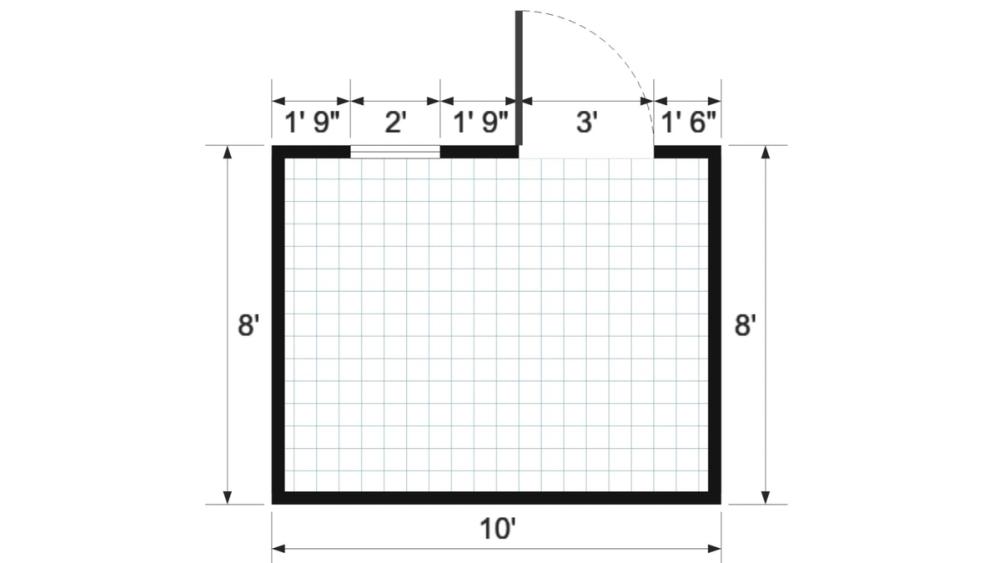 Floor plan for 8x10 Value Shed