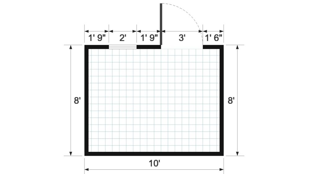 Floor plan for 8x10 Value Shed