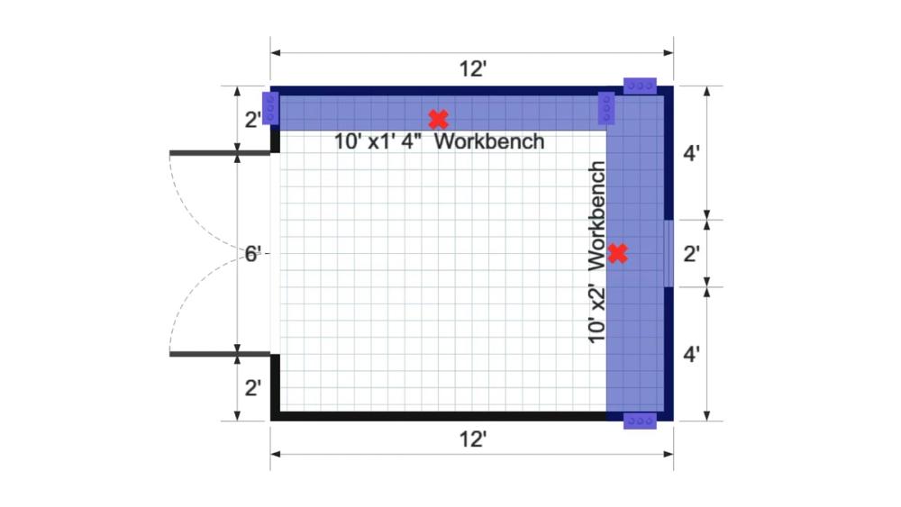 Floor plan for 10x12 Value Shed