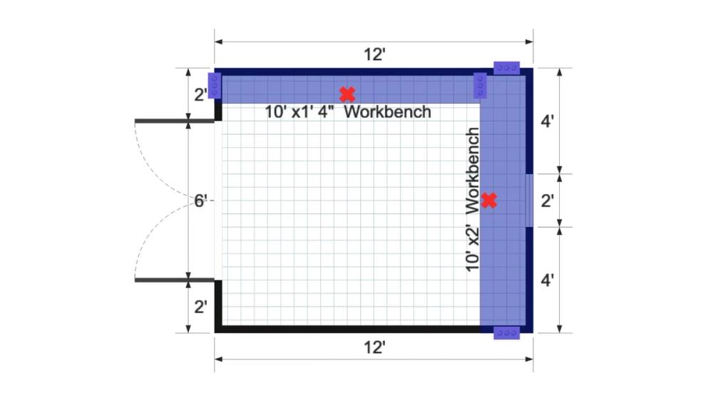 Floor plan for 10x12 Value Shed