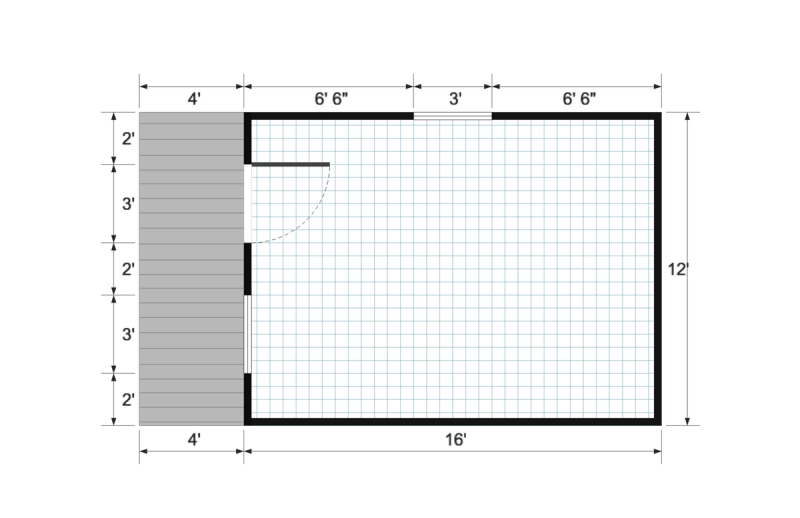 Cabinette 12×20 floor plan