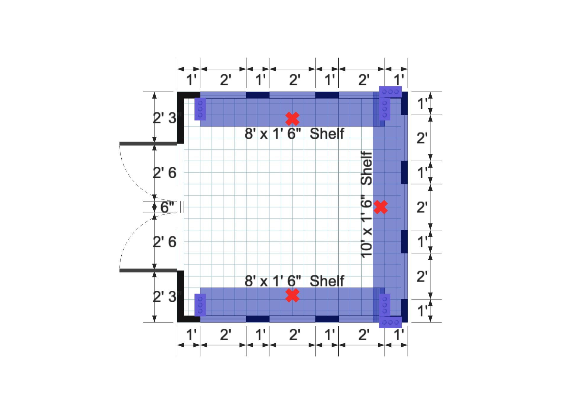 Gable Greenhouse 10×10 floor plan