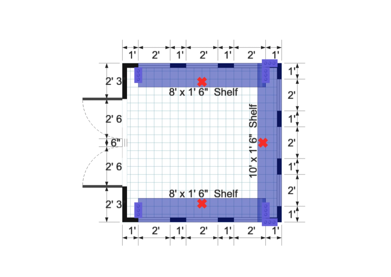 Gable Greenhouse 10×10 floor plan