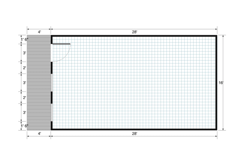 Cabinette 16×32 floor plan