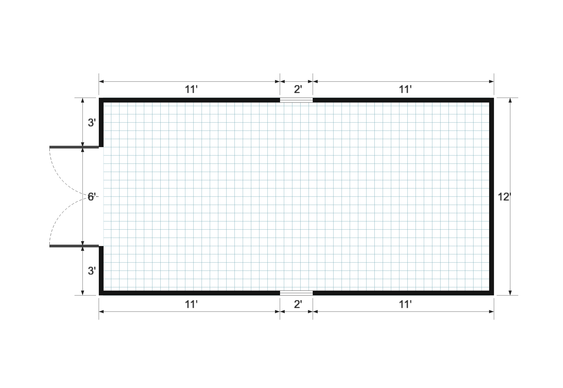 Standard 12×24 floor plan