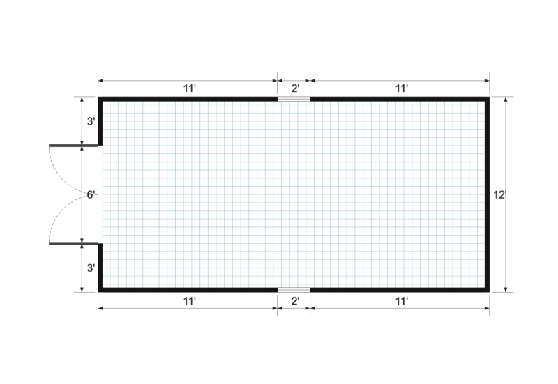 Standard 12×24 floor plan