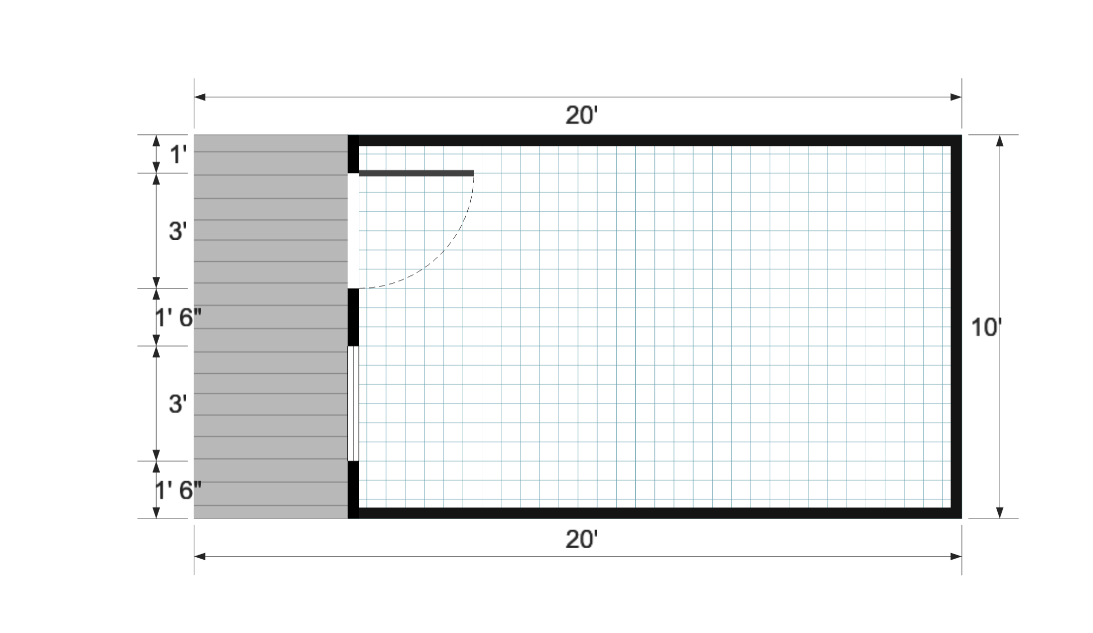 Nordic Cabinette 10×20 floor plan