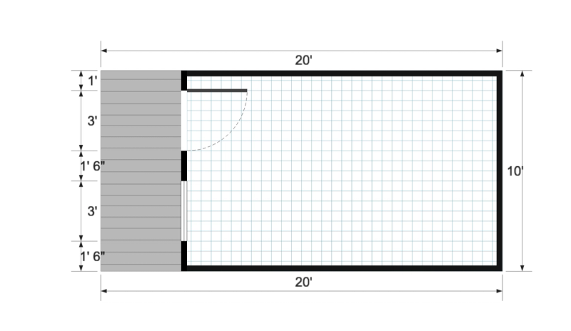 Nordic Cabinette 10×20 floor plan