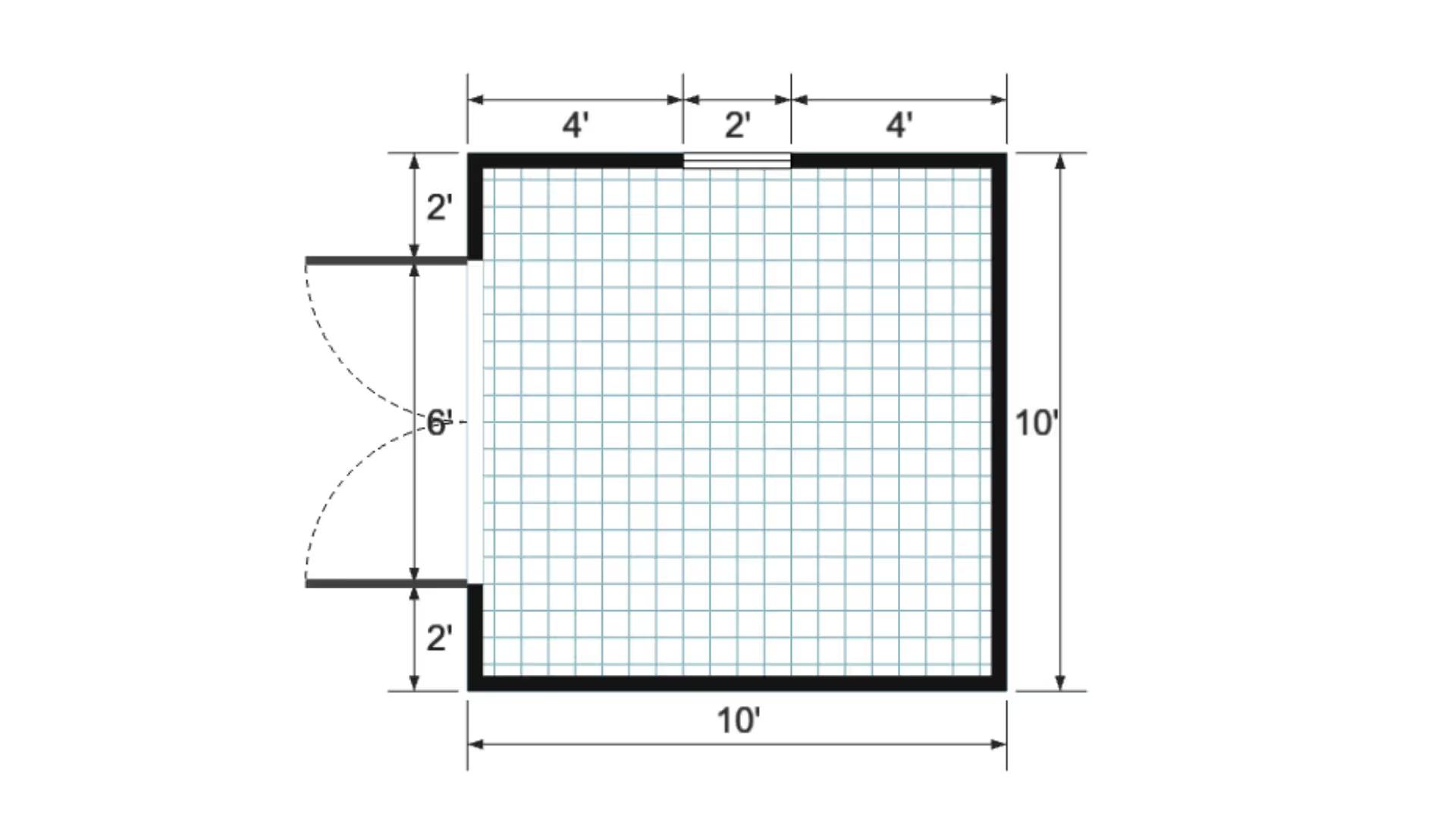 Floor plan for 10x10 Value Shed