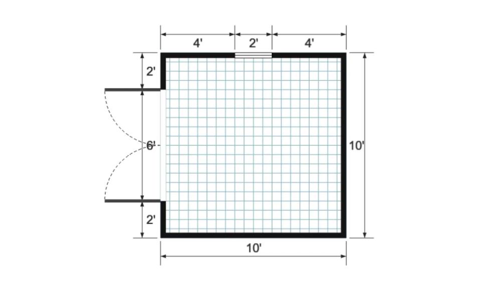 Floor plan for 10x10 Value Shed