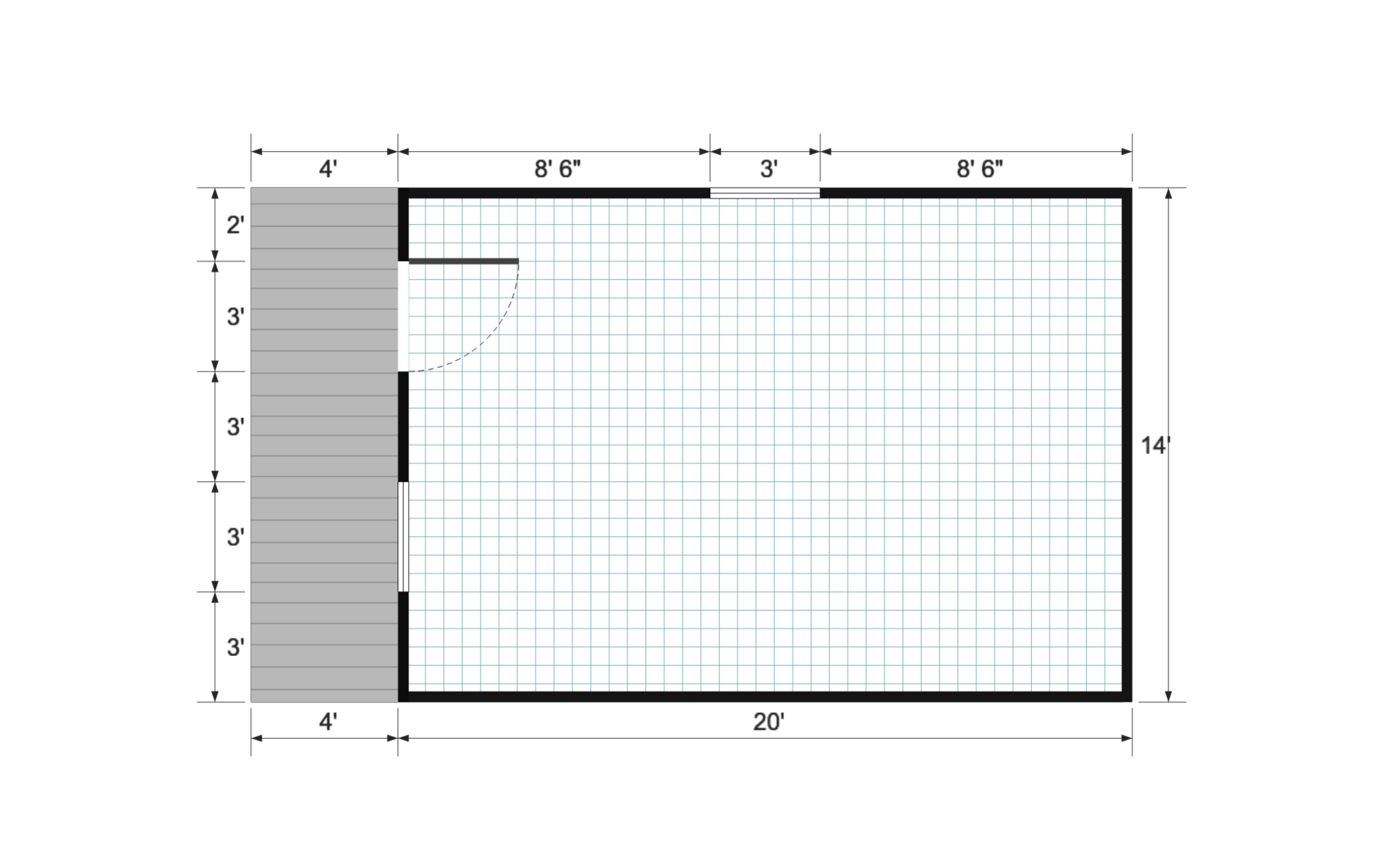 Cabinette 14×24 floor plan