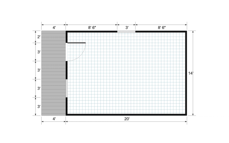 Cabinette 14×24 floor plan