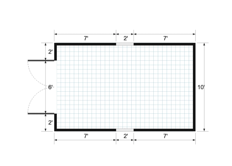 Standard 10×16 floor plan