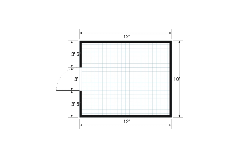 Mini Barn 10×12 floor plan