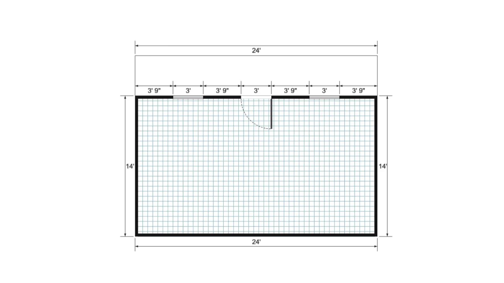 Floor plan for 18x24 Gable Cottage