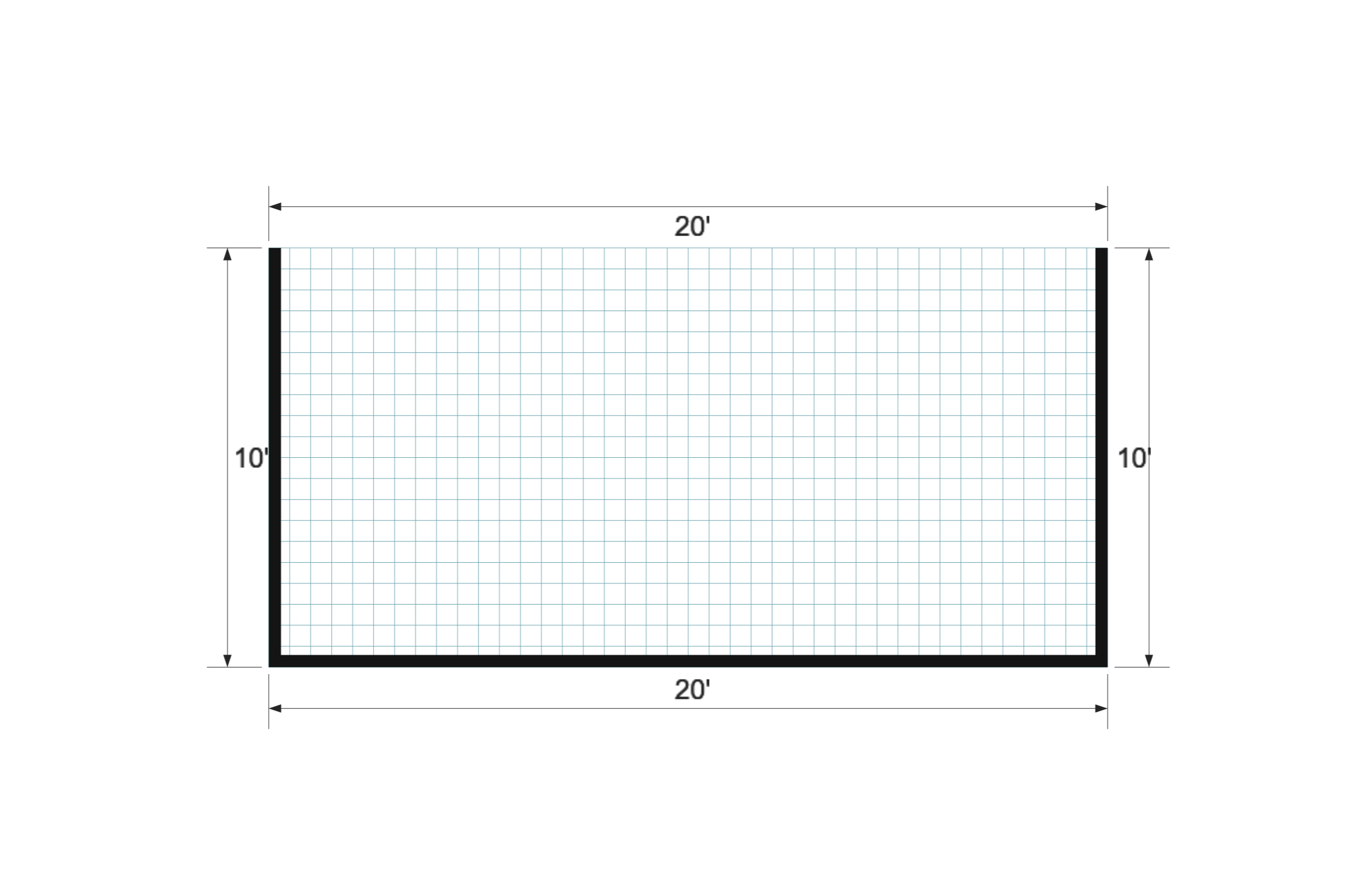 Standard Animal Shelter 10×20 floor plan