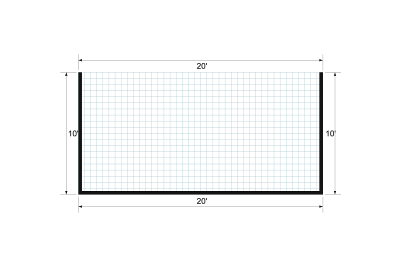 Standard Animal Shelter 10×20 floor plan