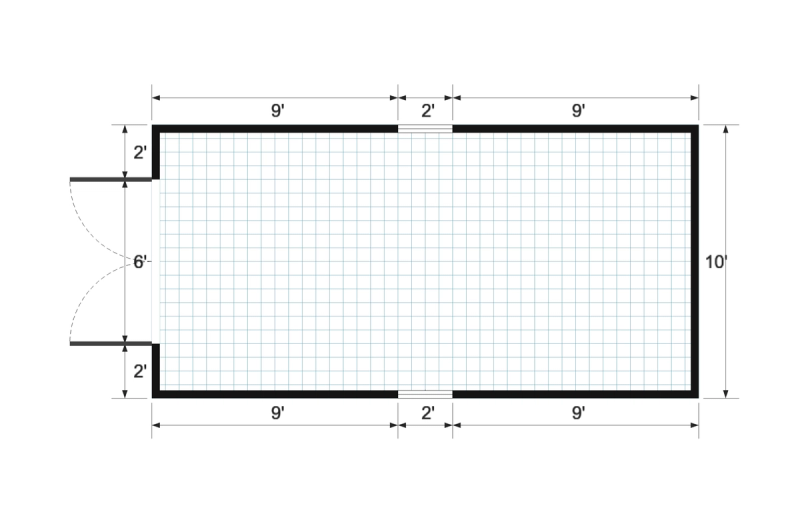 Short Premier 10×20 floor plan