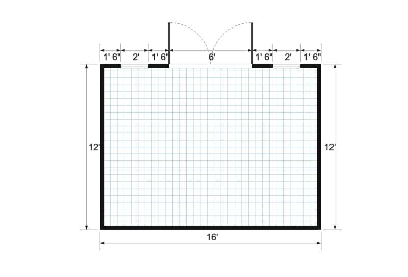 Side-Entry Premier 12×16 floor plan