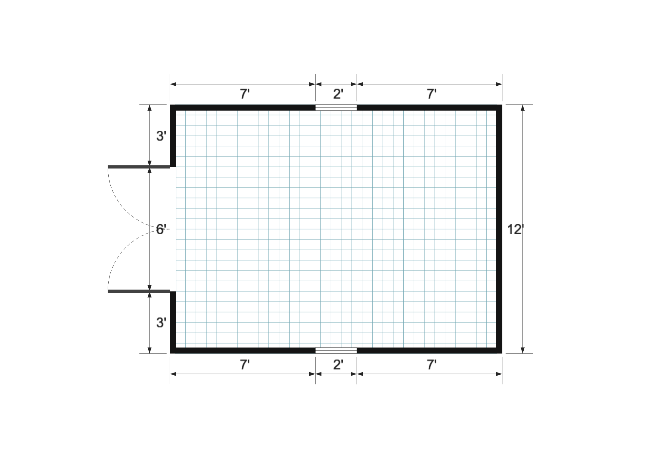 Short Premier 12×16 floor plan
