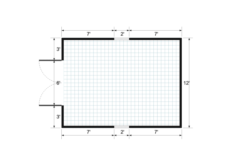 Short Premier 12×16 floor plan