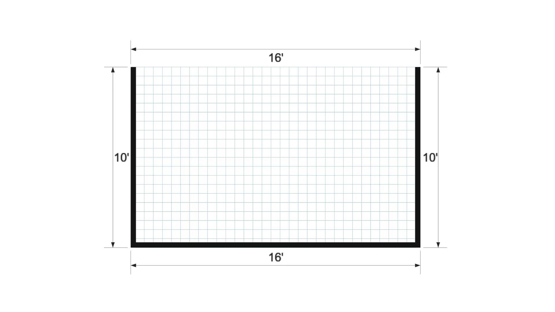 Floor plan for 10x16 Animal Shelter