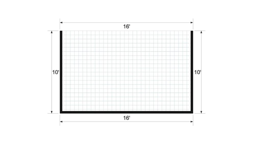 Floor plan for 10x16 Animal Shelter