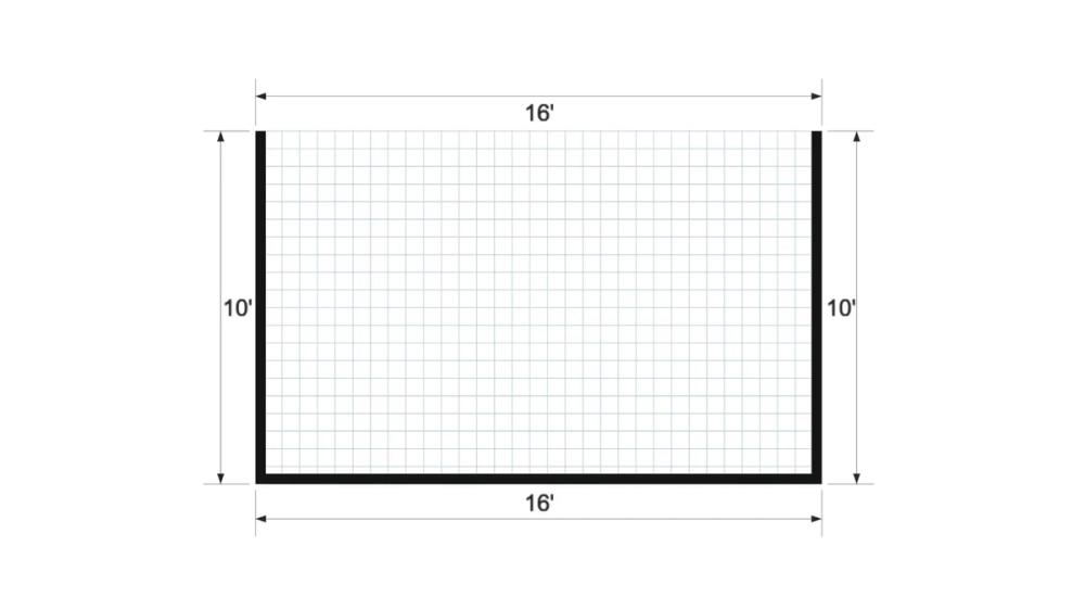 Floor plan for 10x16 Animal Shelter