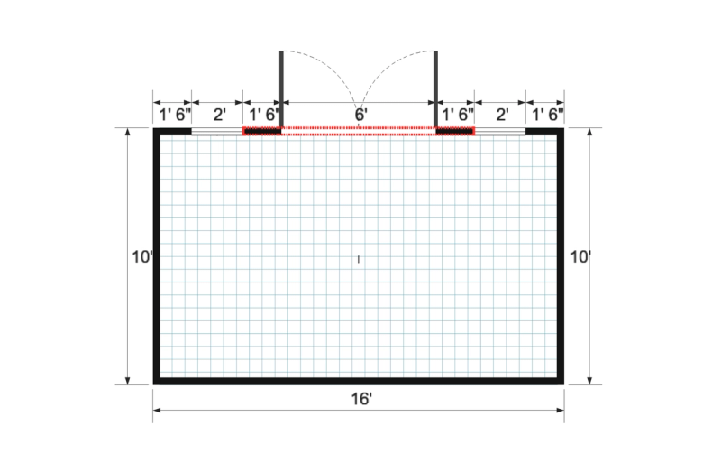 Dormer Premier 10×16 floor plan