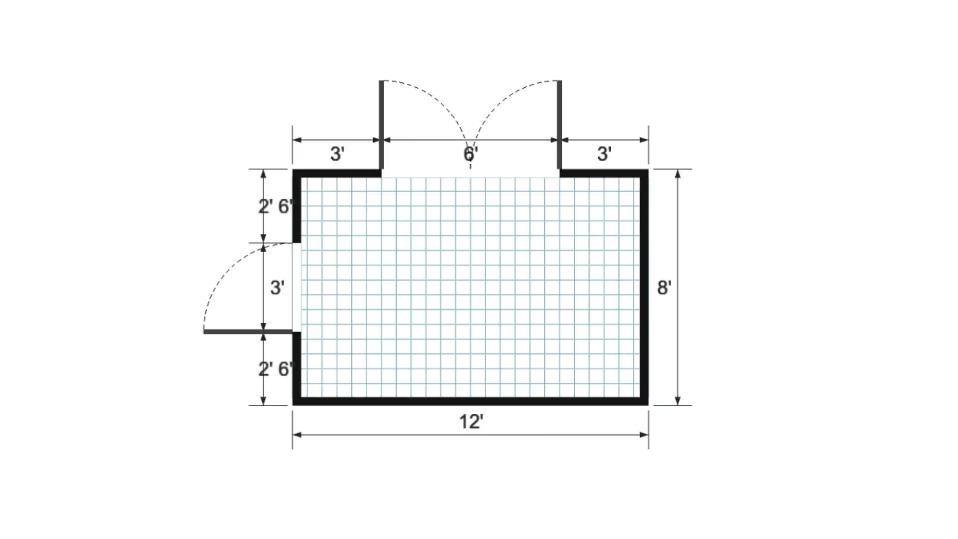 Floor plan for 8x12 Value Shed