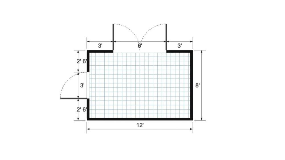 Floor plan for 8x12 Value Shed
