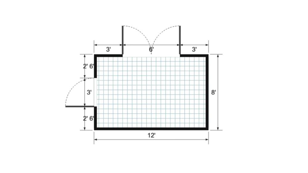 Floor plan for 8x12 Value Shed
