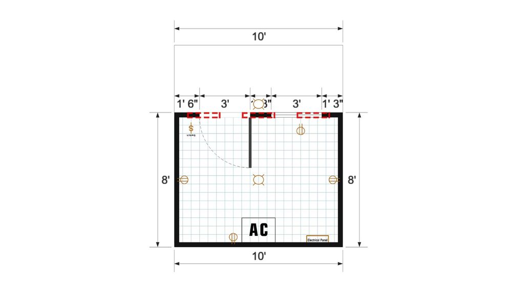Floor plan for 12x10 Finished Single Slope