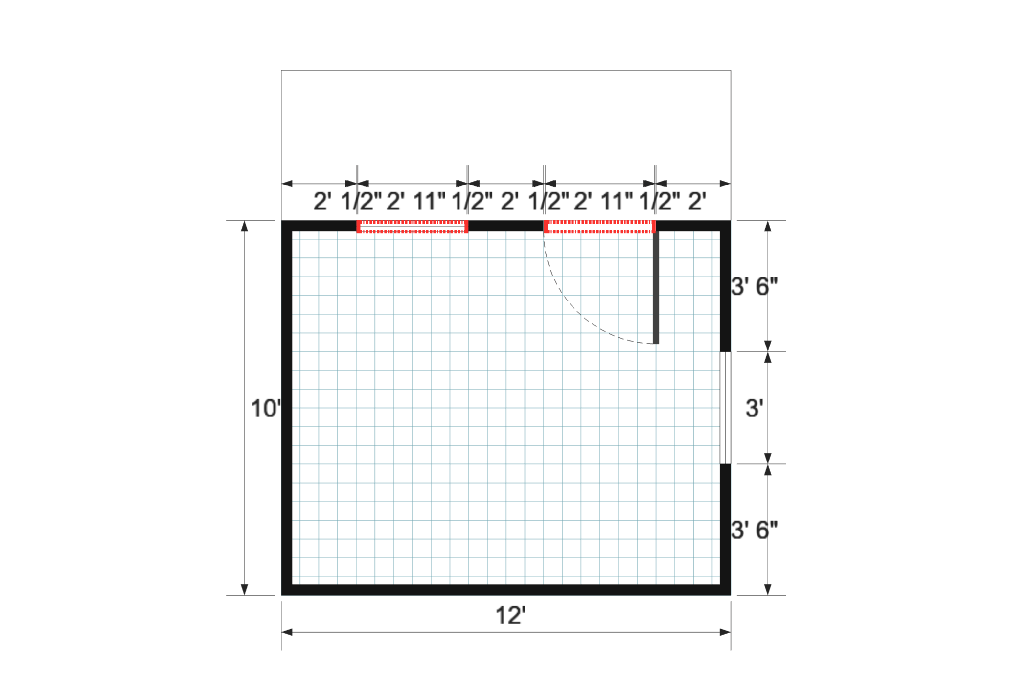 Studio Cottage 14x12 floor plan