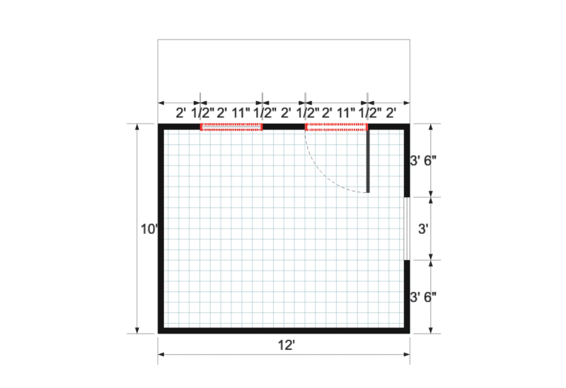 Studio Cottage 14x12 floor plan