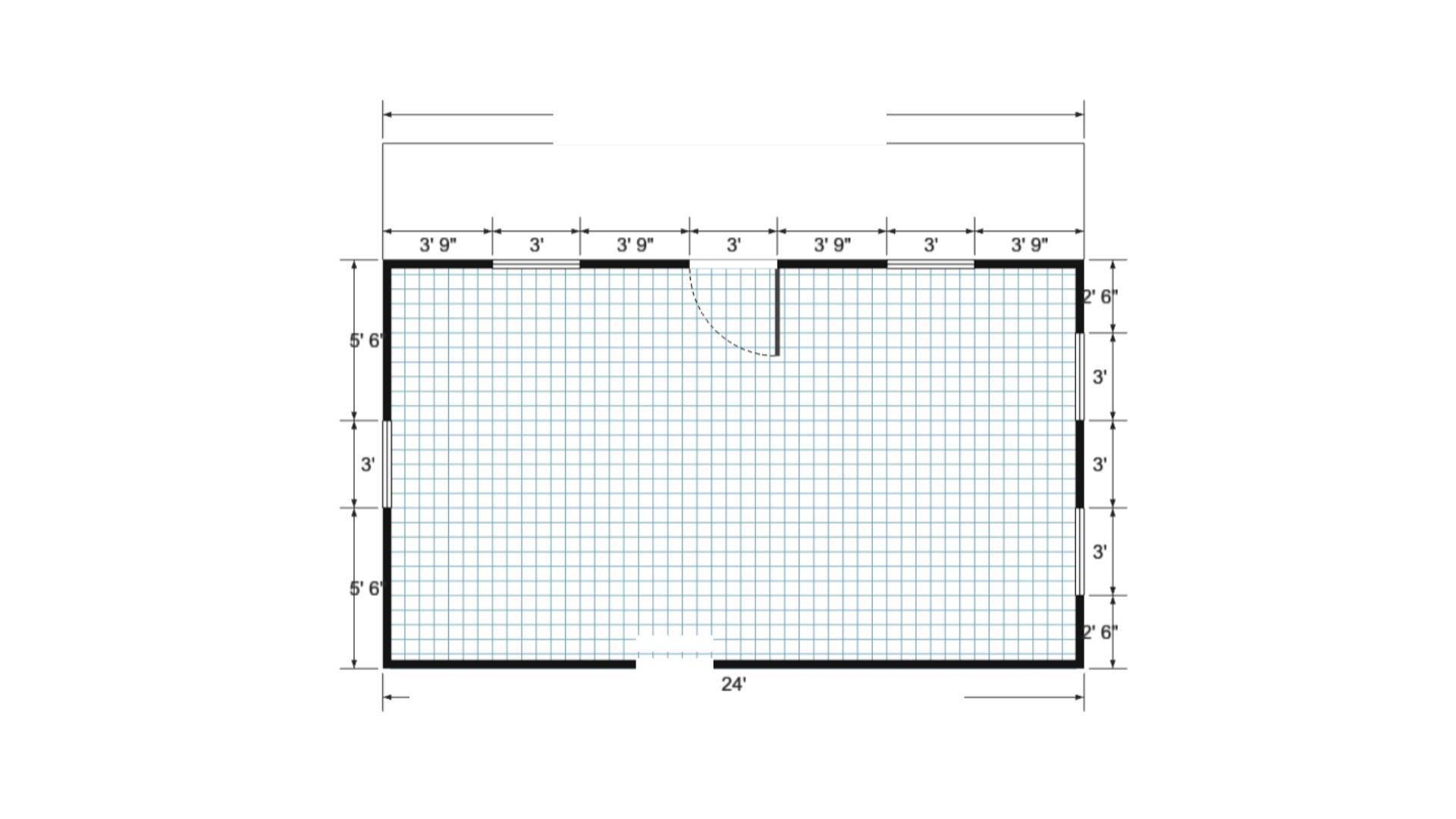 Floor plan for 18x24 Gable Cottage