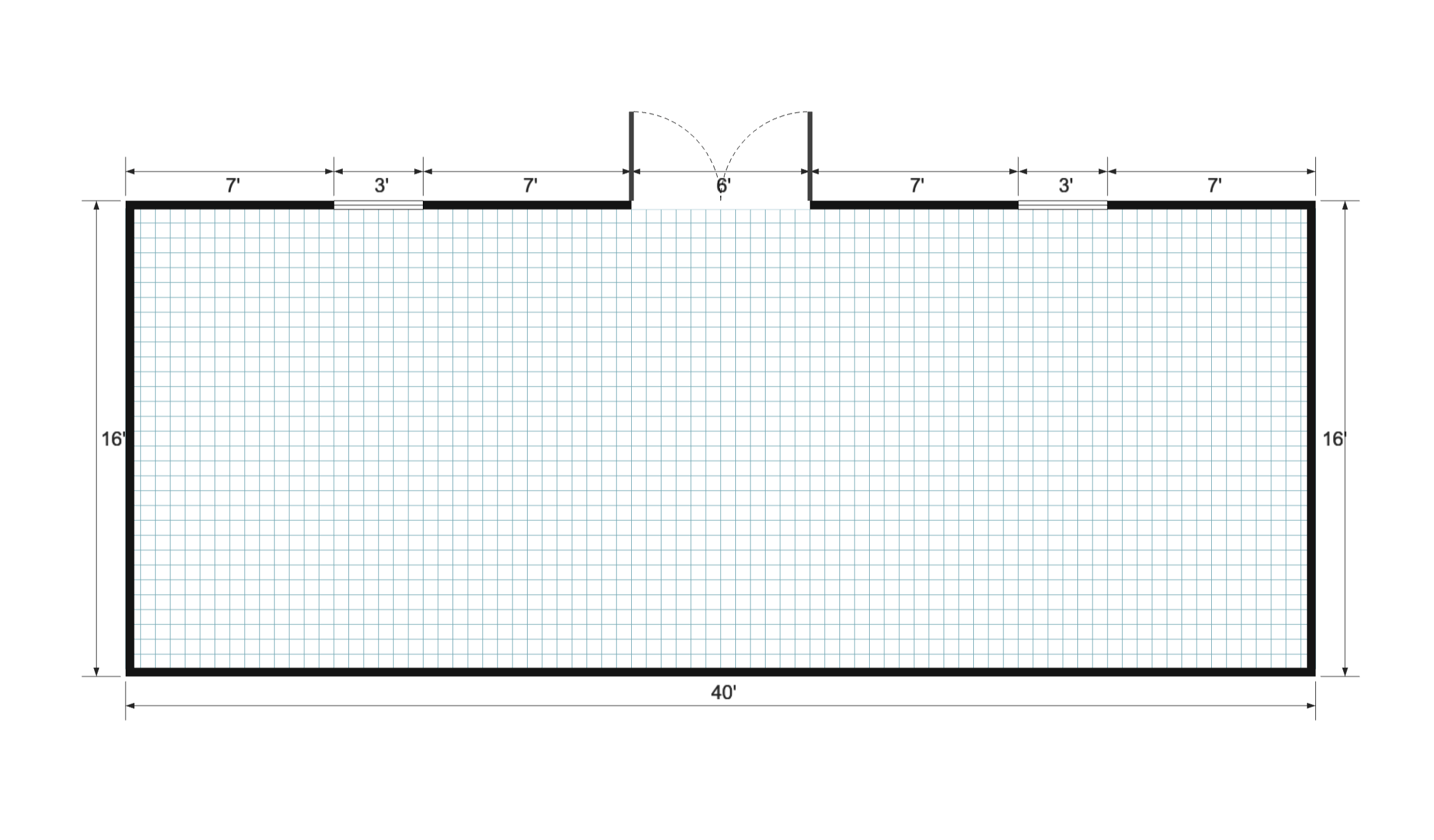 Side-Entry Premier 16×40 floor plan