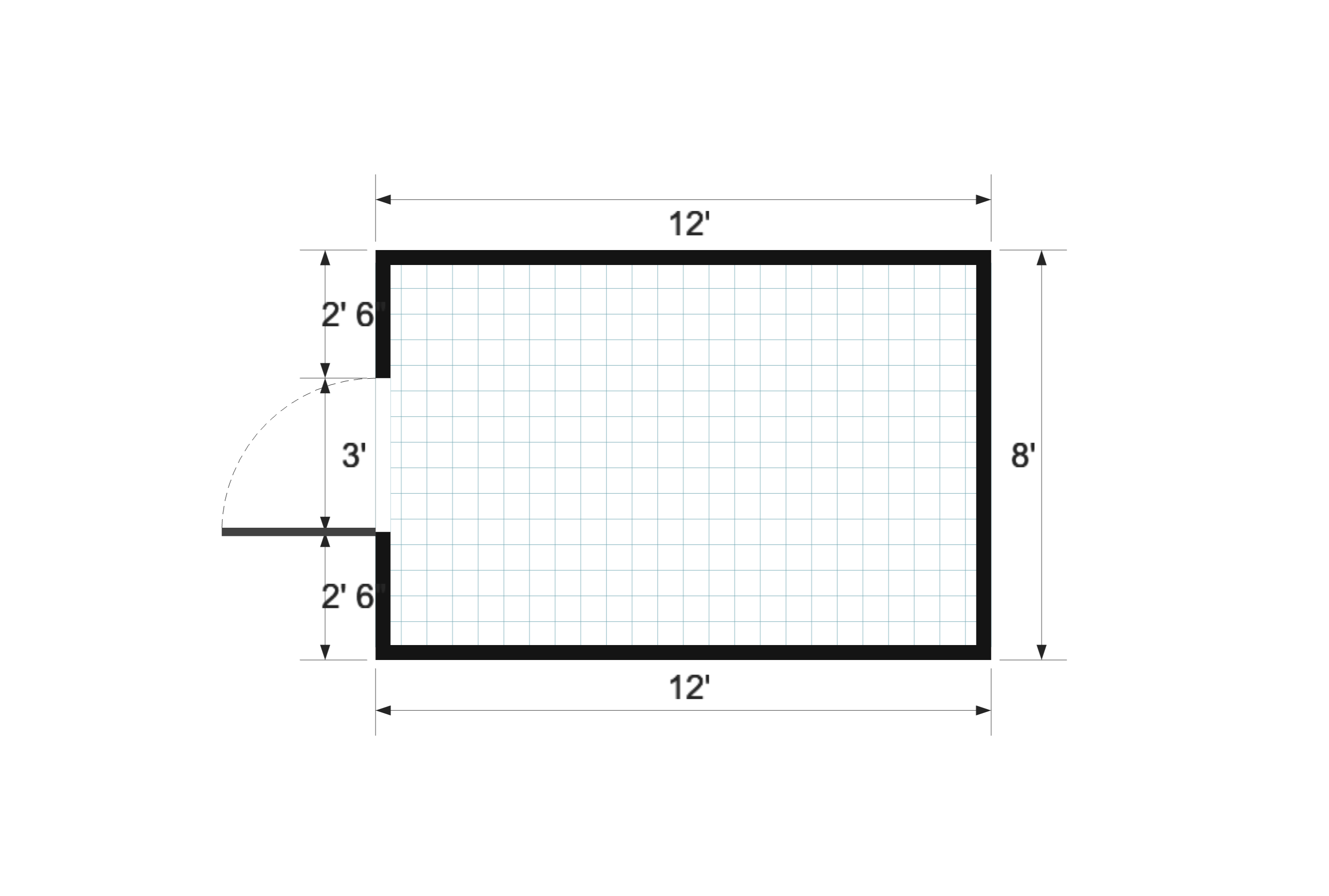 Mini Barn 8×12 floor plan