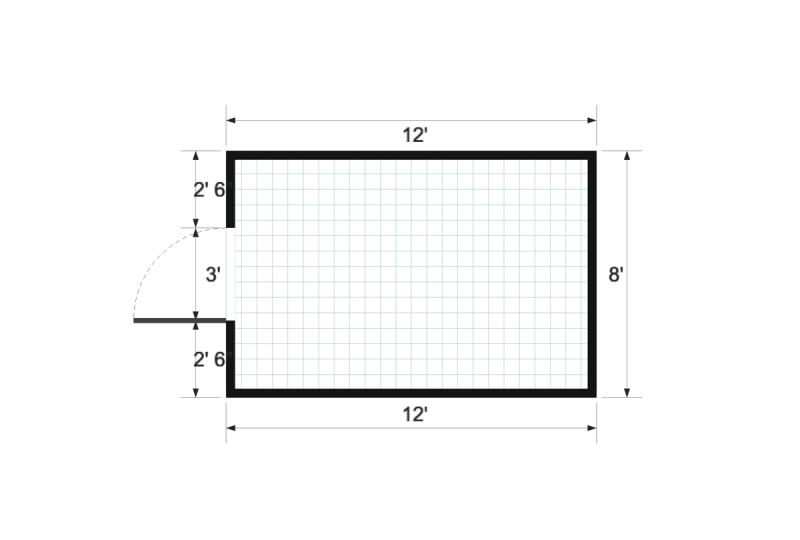 Mini Barn 8×12 floor plan