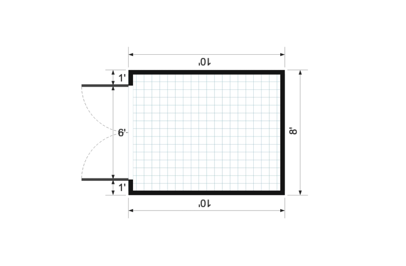 Basic Shed 8×10 floor plan