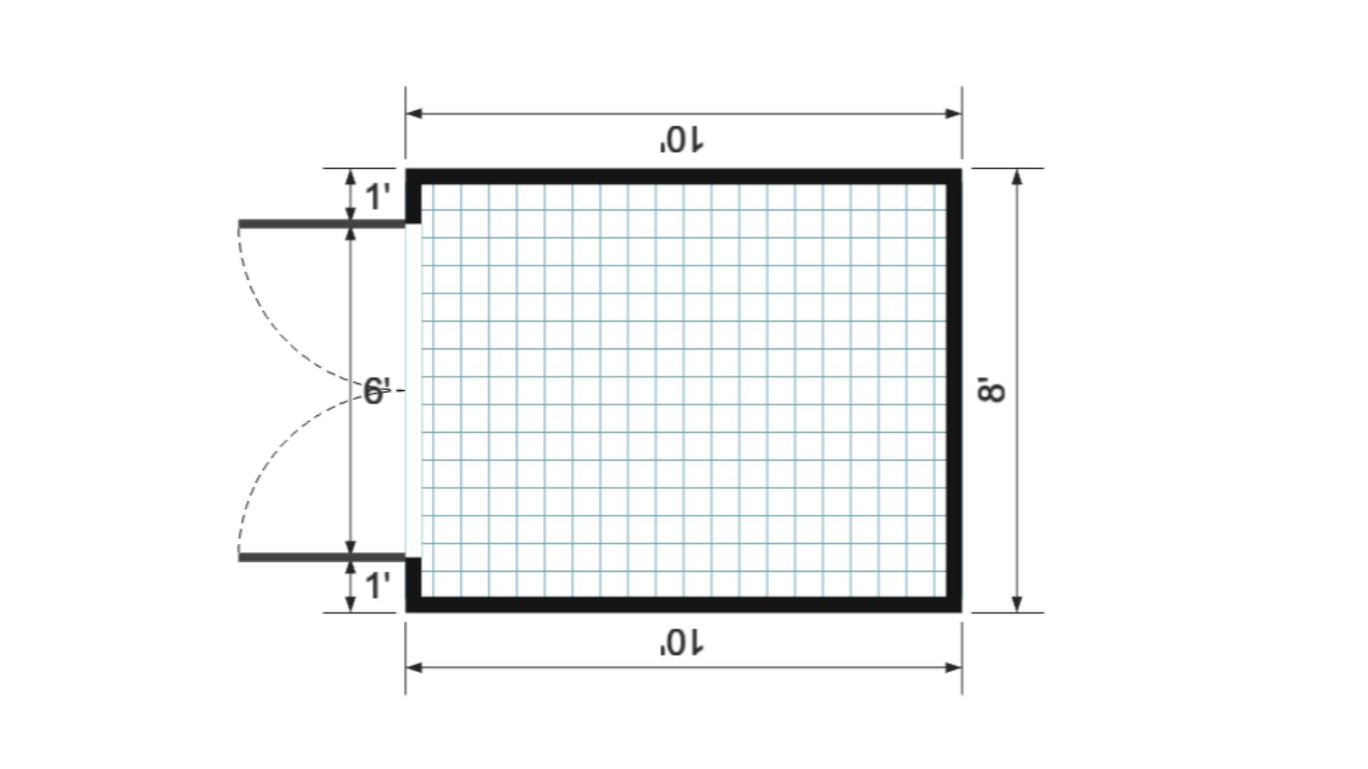 Floor plan for 8x10 Value Shed
